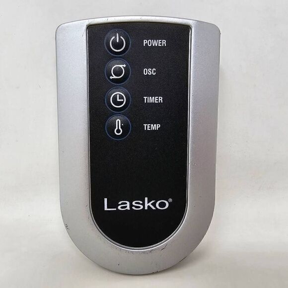 LASKO 4 BUTTON OSCILLATING TOWER FAN POWER OSC TIMER TEMP REMOTE - Picture 1 of 3
